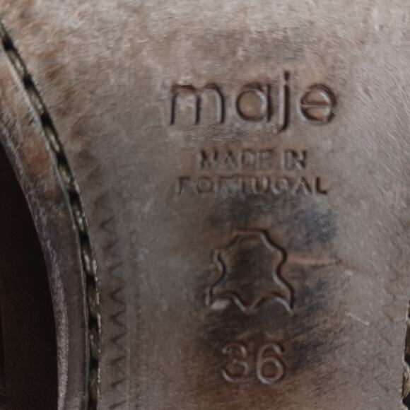 FS1910 GUC $435 Maje Camel Western Boots size 36 US 5.5 - Picture 9 of 10